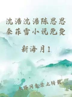 沈浩沈浩陈思思秦菲雪小说免费